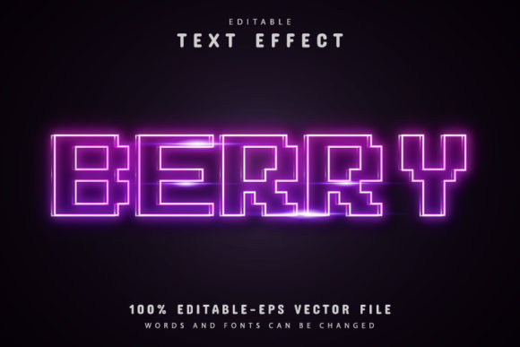 Berry Text – Pixel Neon Text Effect: An Evaluative Review for Designers