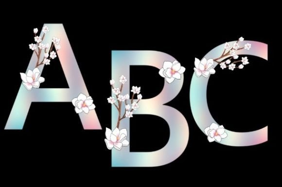 Flower Font PNG Magnolia Alphabet Floral: A Complete Creative Resource for Digital Design