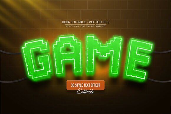 Green Pixel Neon 3D Text Effect Editable: A Complete Guide to This Versatile Vector Design