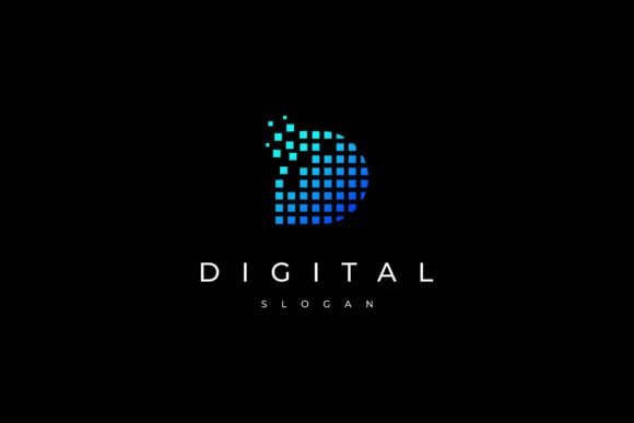 Letter D Digital Pixel Tech Logo: A Flexible Branding Solution for Modern Designers