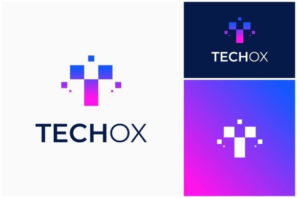 Letter T Data Pixel Digital Logo – A Versatile Branding Asset for Modern Creators