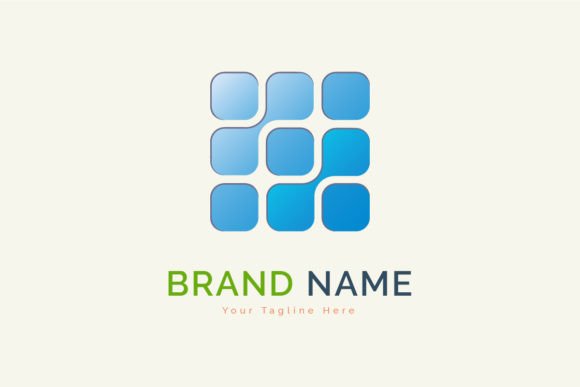 Modern Cube Pixel Sign Logo Template