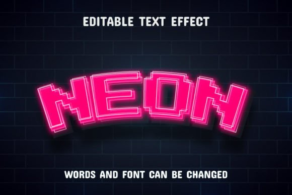 Pixel Neon Text Effect: A Versatile Tool for Standout Visual Communication