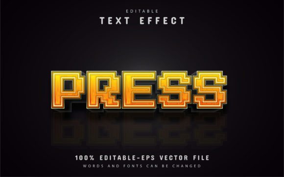 Press Pixel Text Effect Editable: A Versatile Vector Design for Modern Creatives